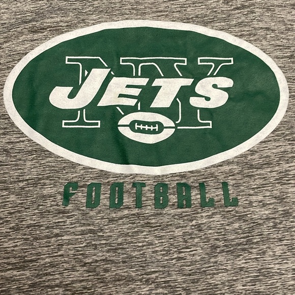 NFL Team Apparel Heather Gray NY Jets Football Women's Short Sleeve Tee Size S - Picture 5 of 11